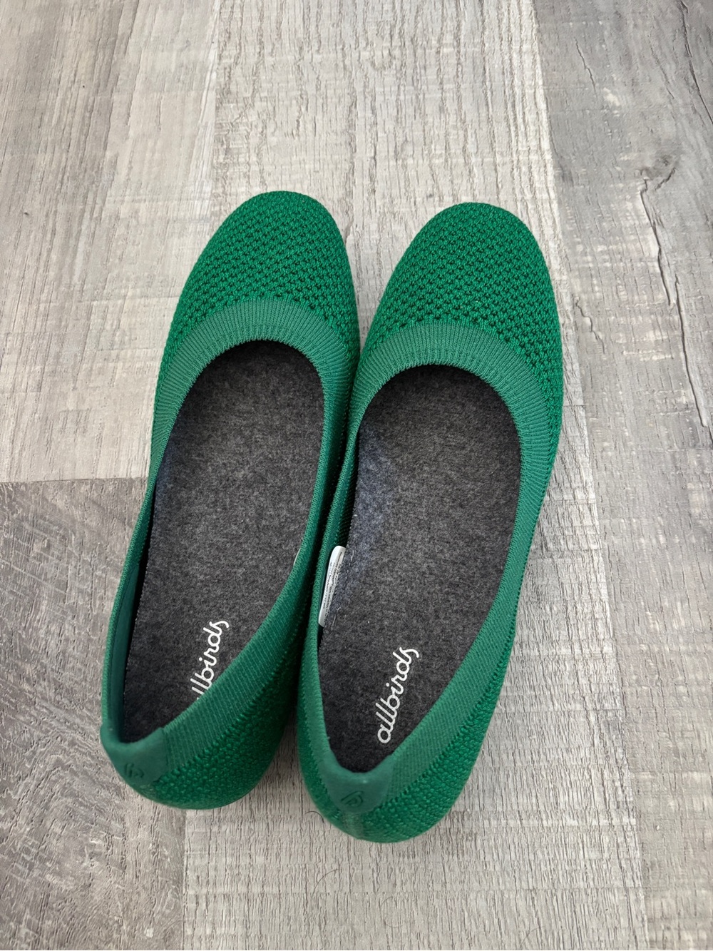 allbirds Women's Green Knit Ballet Flats
